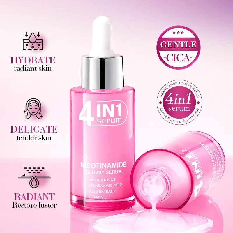 OEM 4 In 1 Face Serum, Vitamin C Facial Essence, with Hyaluronic Acid & Vitamin E & Niacinamide