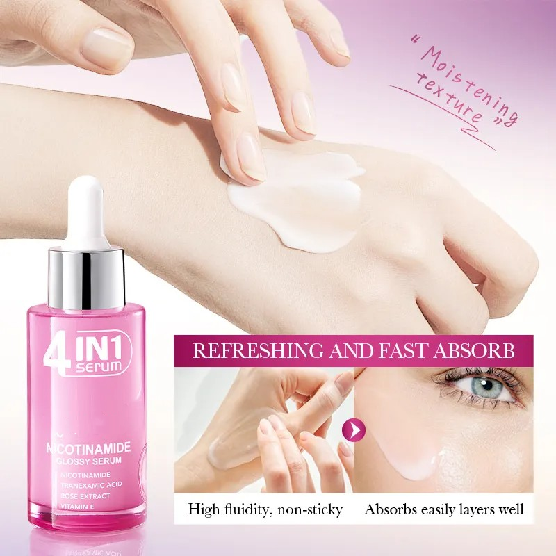 OEM 4 In 1 Face Serum, Vitamin C Facial Essence, with Hyaluronic Acid & Vitamin E & Niacinamide