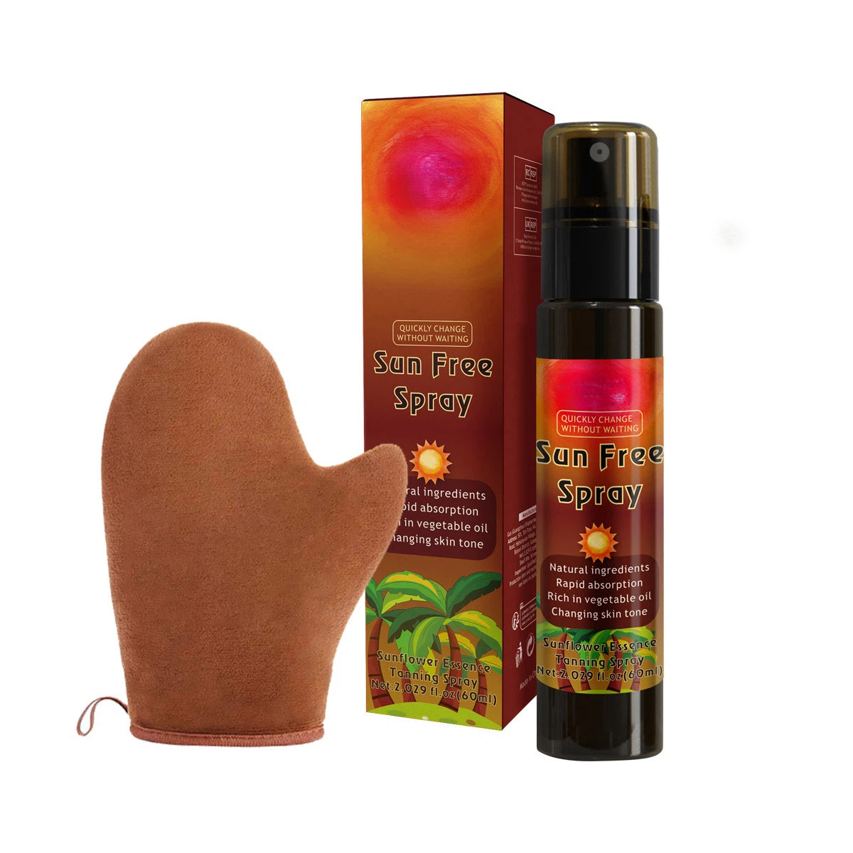 High-quality Mild Sunshine Dark Tanning Spray Quick-dry Bronzing Mist for Face and Body