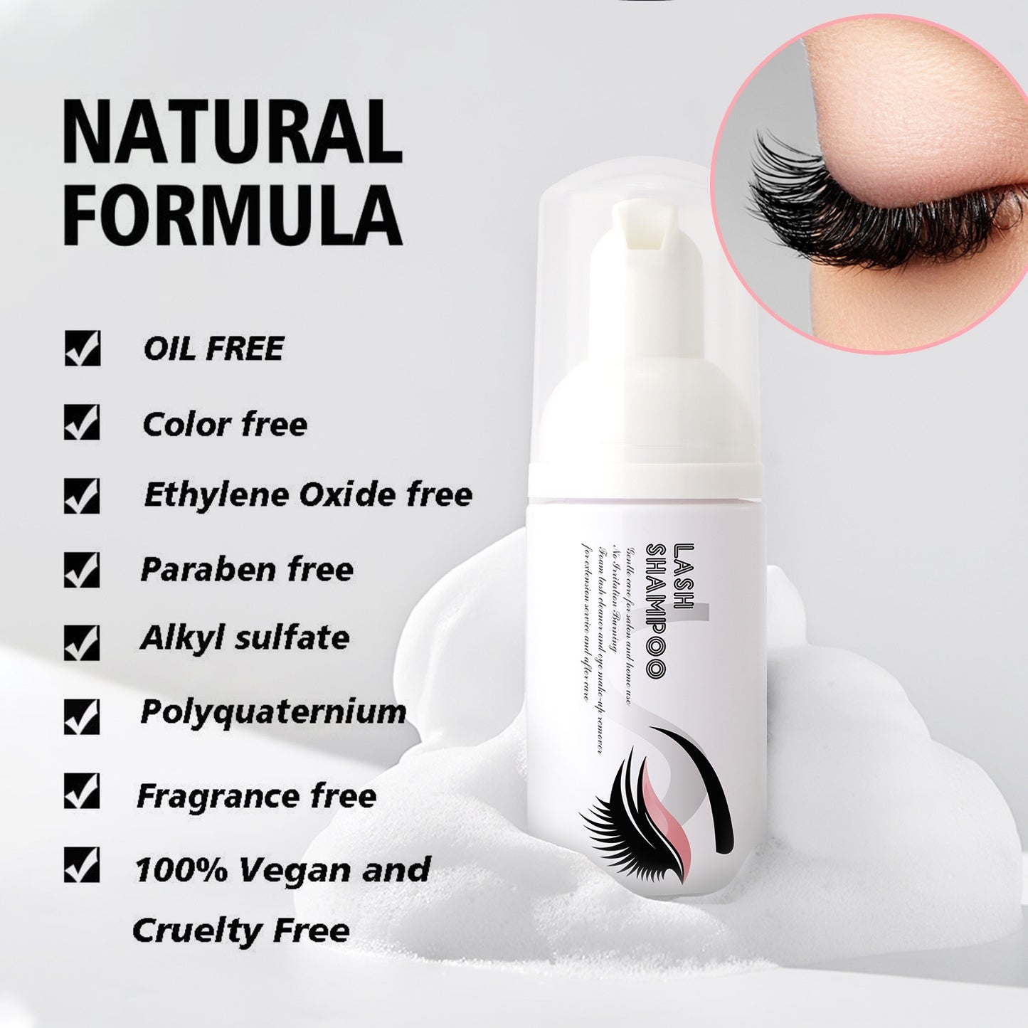 Professional Natural Moisturizing Eyelash Shampoo Manufacturer