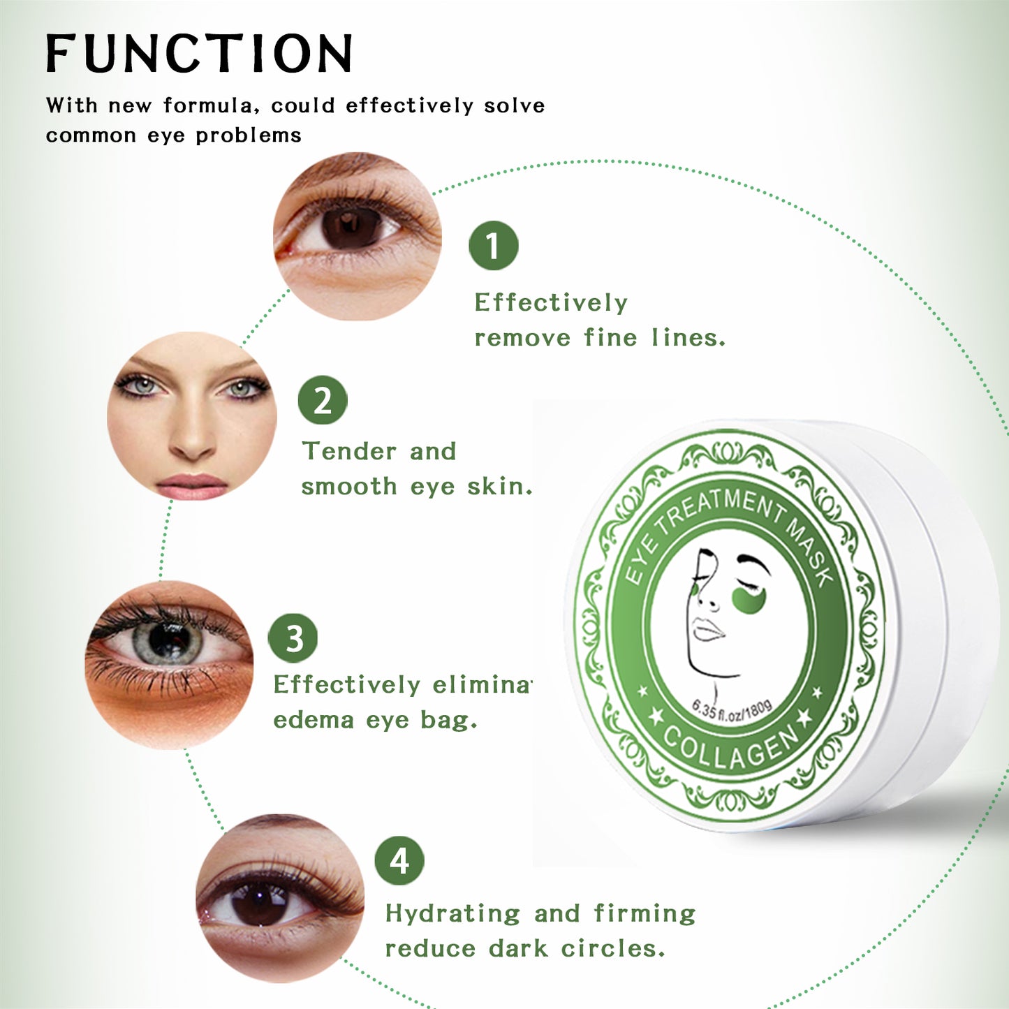 OEM Moisturizing Collagen Eye Treatment Mask Cooling Gel Eye Masks for Dark Circles