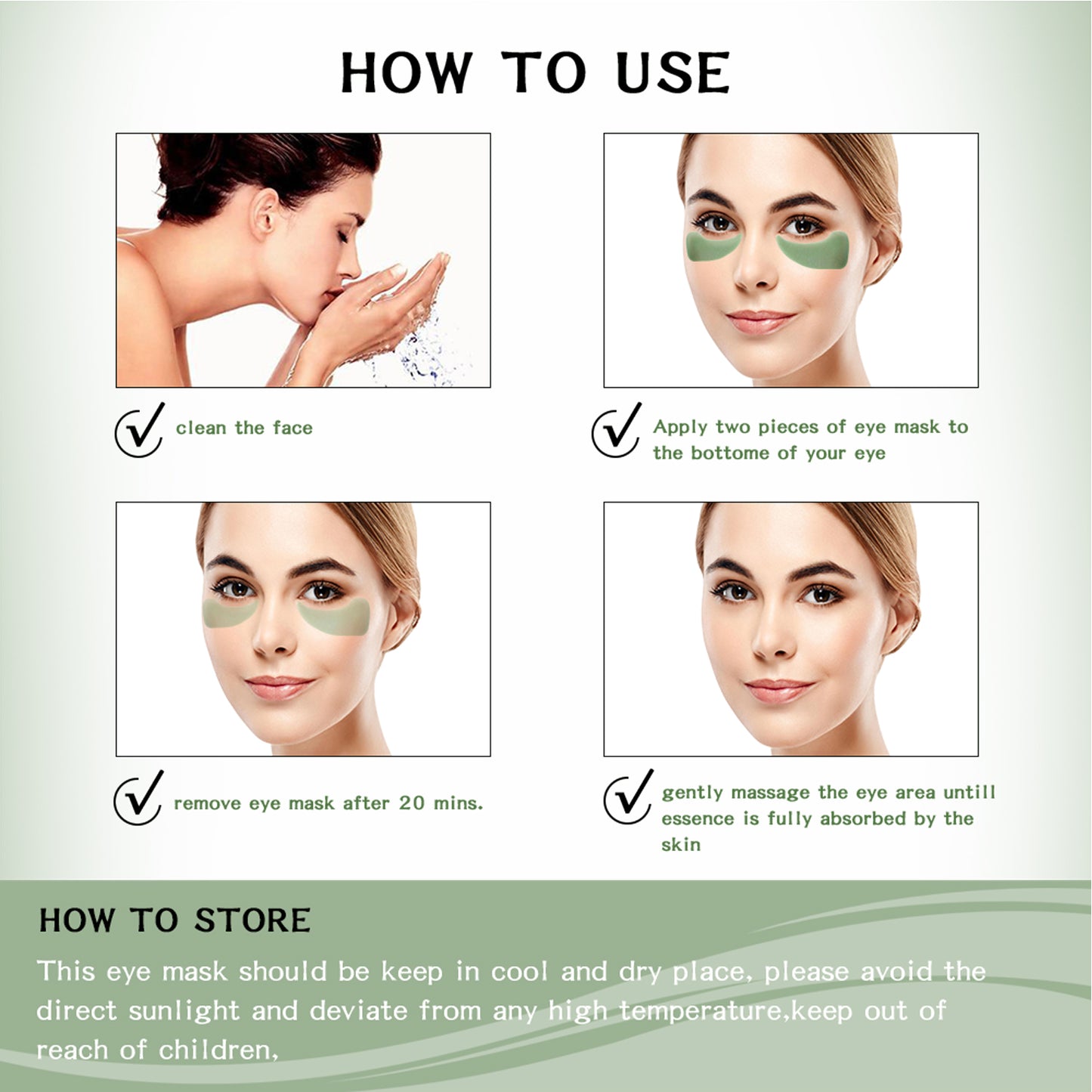 OEM Moisturizing Collagen Eye Treatment Mask Cooling Gel Eye Masks for Dark Circles