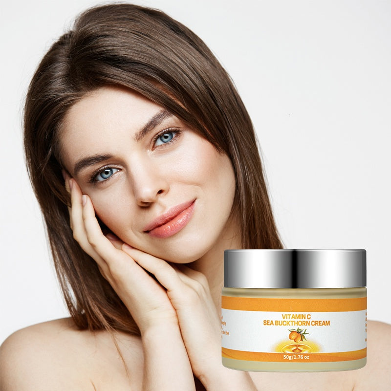 OEM Whitening Vitamin C Skin Moisturizer Brightening Nourishing Sea Buckthorn Face Cream Manufacturer