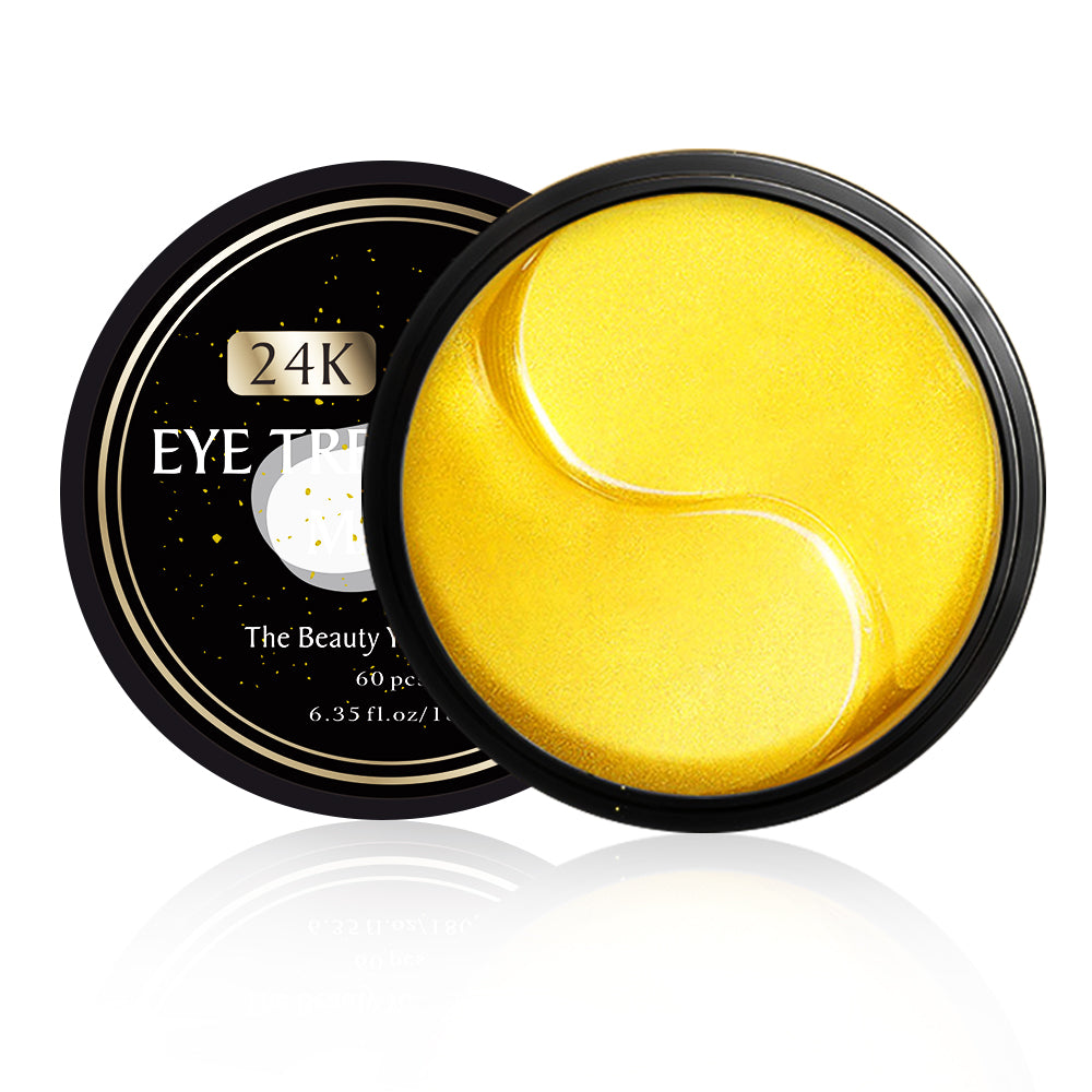 Skin Care Vitamin E Collagen Gel 24K Gold Crystal Eye Patches for Puffy Eyes