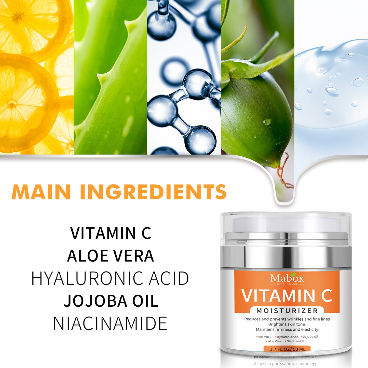 Best Hydrating Skin Brightening Creams Daily Vitamin C Face Moisturizer for Dry Skin