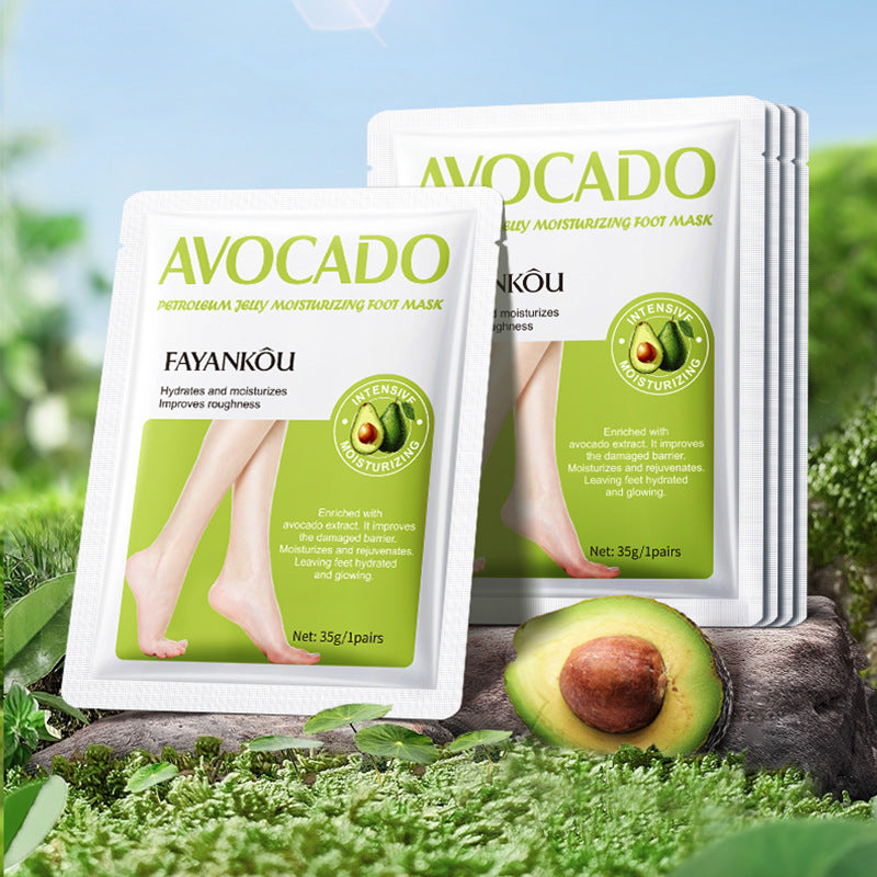 OEM Moisturizing Exfoliating Foot Peel Mask Hydration Treatment Avocado Feet Peeling Mask