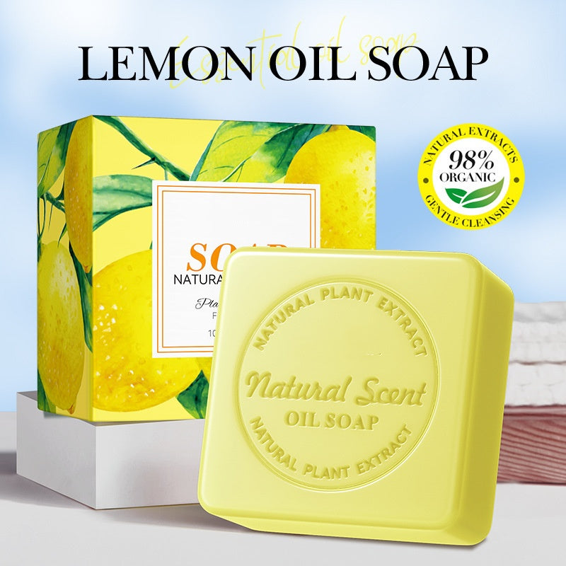 Natural Plant Extract Handmade Solid Organic Vegan Whitening Lemon Soap