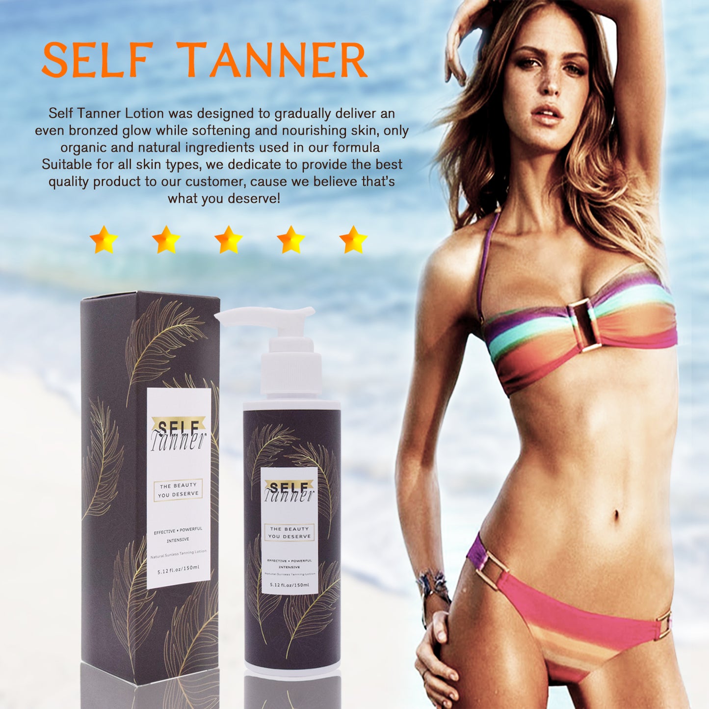 Wholesale Bronzed Skin Indoor Tanning Bed Lotion Sunless Self Tanner for Pale Skin