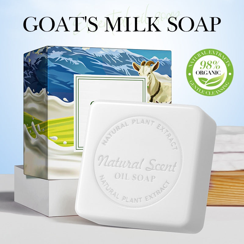 Organic Natural Pure Sea Salt Goat Milk Bath Bar Soap Handmade Bubbly White Soap
