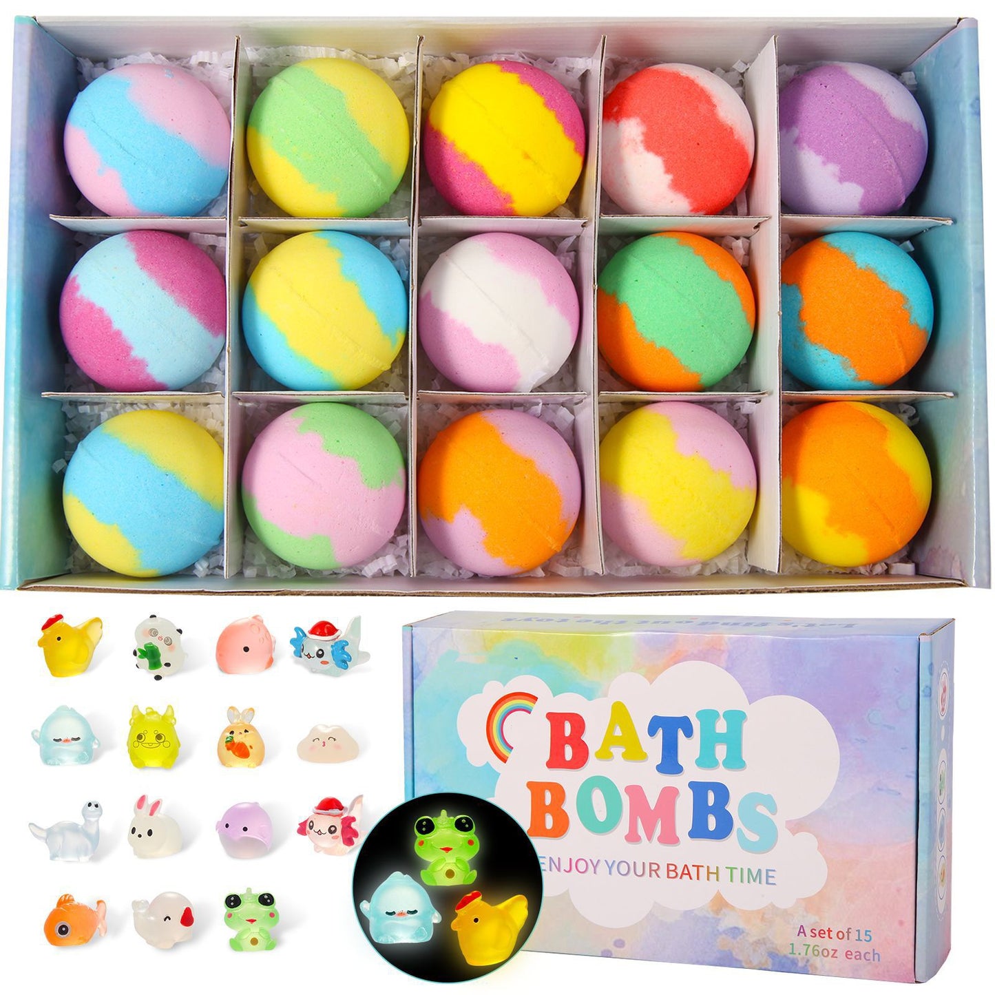 Popular Moisturizing Mixed Color Bubble Bombs Handmade Bath Balls Set