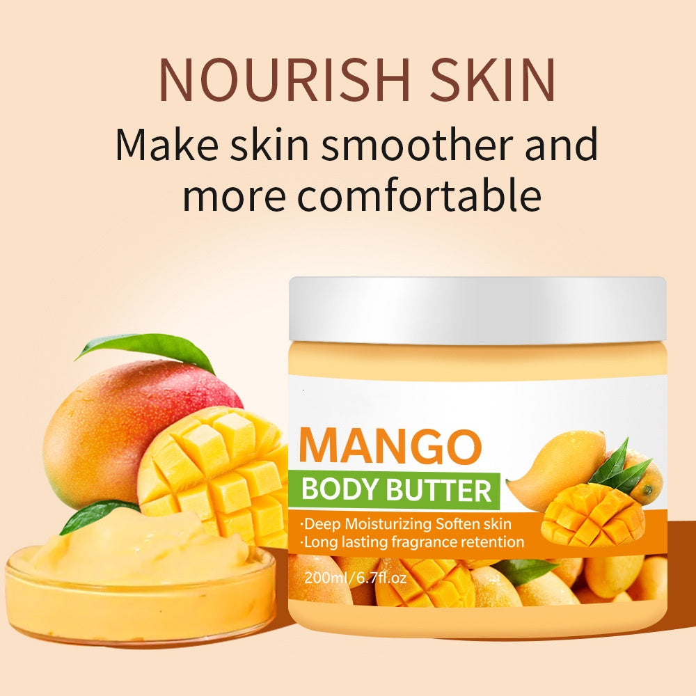 Wholesale Vegan Moisturizer Coconut Lightening Cream Mango Body Butter