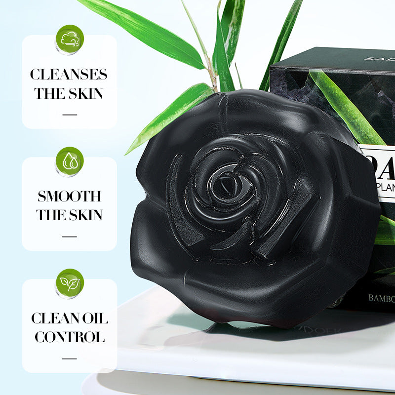 OEM Bamboo Charcoal Handmade Shampoo Bar Soap Deeply Cleans Scalp Black Soap