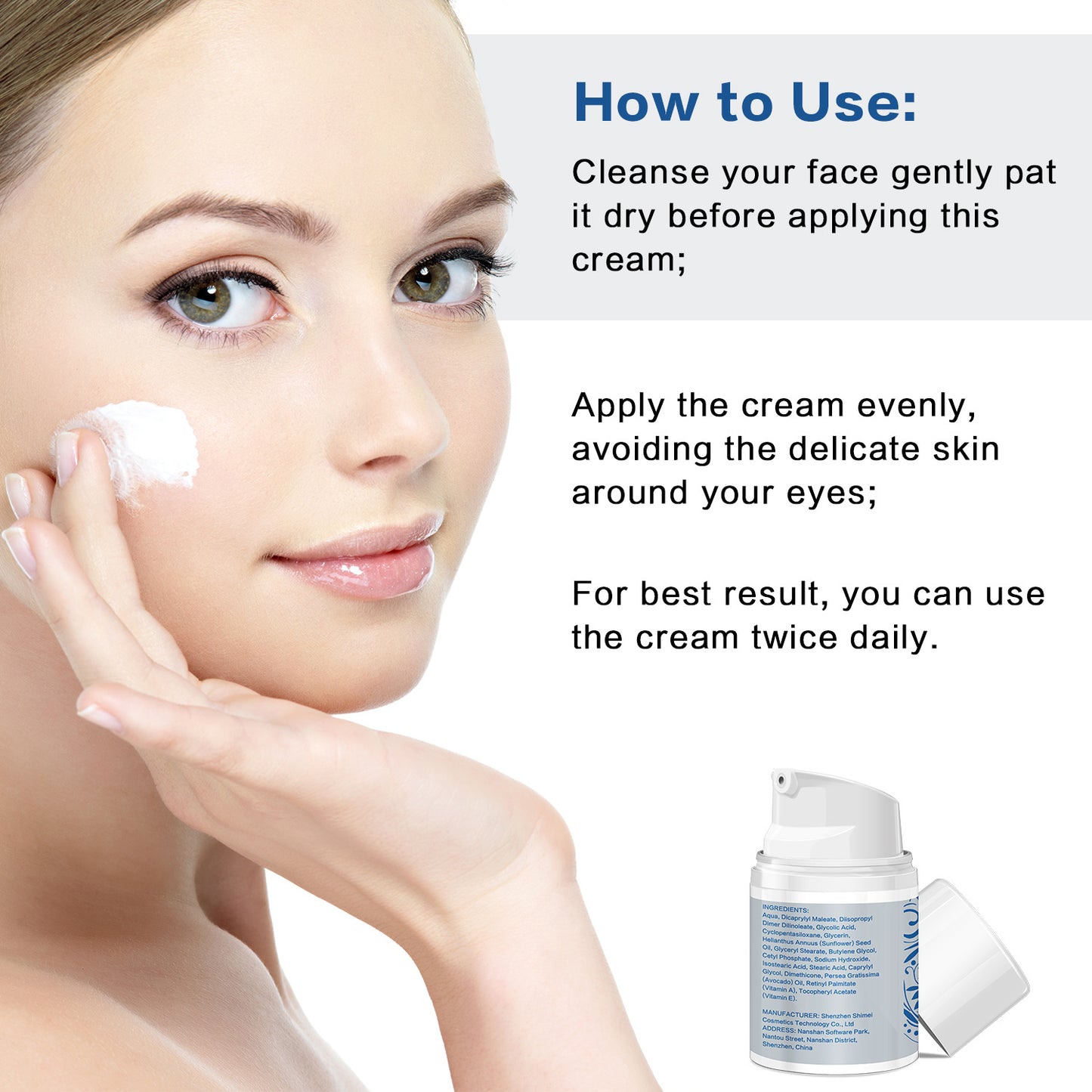 Factory Smoothing Renewal Cream Hyaluronic Acid Skin Moisturizer for Dry Skin