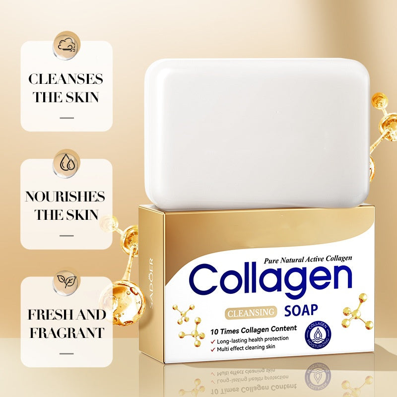 OEM Gentle Cleansing Moisturizer Nourish Smoothing Handmade Body Bath Skin Collagen Soap Bar