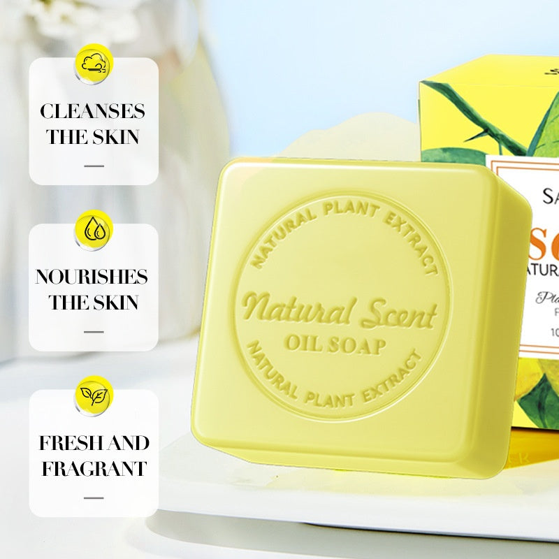 Natural Plant Extract Handmade Solid Organic Vegan Whitening Lemon Soap