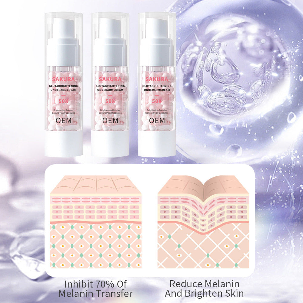 OEM Moisturizing Whitening Body Cream Sakura Gluta Brightening Under Arm Cream