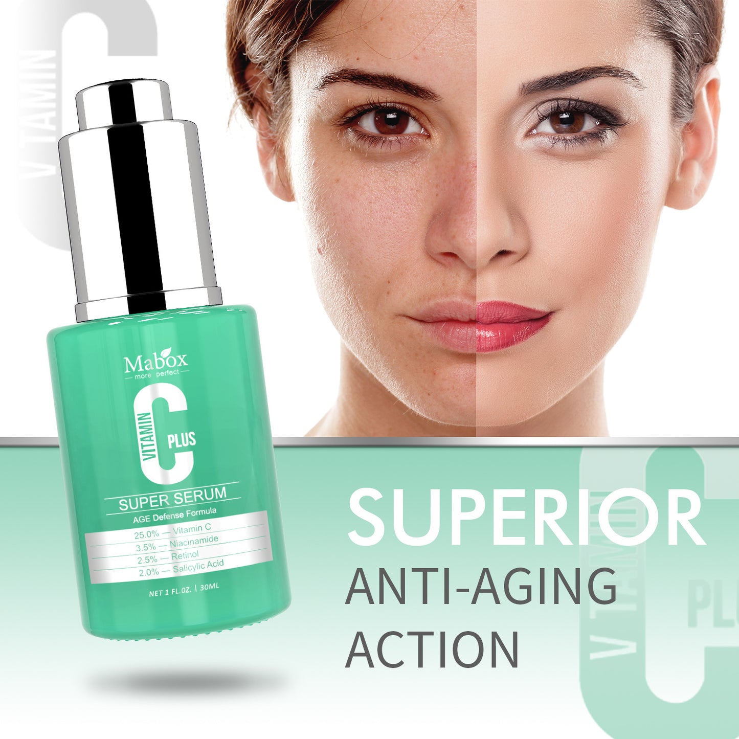 Best Skin Lightening Salicylic Acid Serum Niacinamide VItamin C Super Serum For Face
