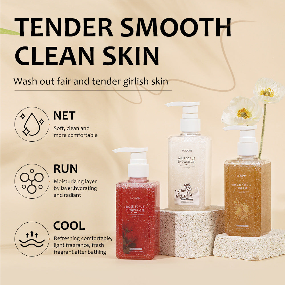OEM Brightening Balancing Shower Gel Purifying Rose Milk Body Wash