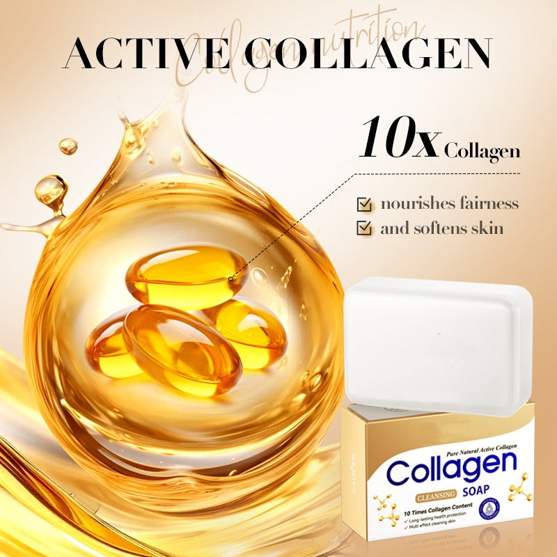 OEM Gentle Cleansing Moisturizer Nourish Smoothing Handmade Body Bath Skin Collagen Soap Bar