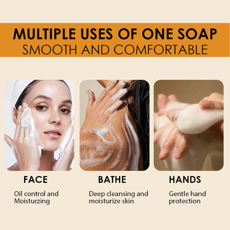 Wholesale VC Hyaluronic Acid Deep Cleansing Dark Spot Remover Lemon Turmeric Soap