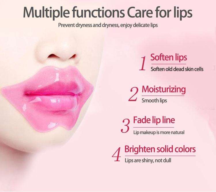 Wholesale Moisturizing Pink Lip Shaped Masks Sheets Remove Dead Skin Lip Mask