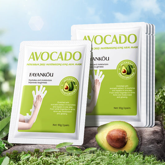 OEM Moisturizing Peeling Gloves Avocado Hand Masks for Dry Cracked Skin