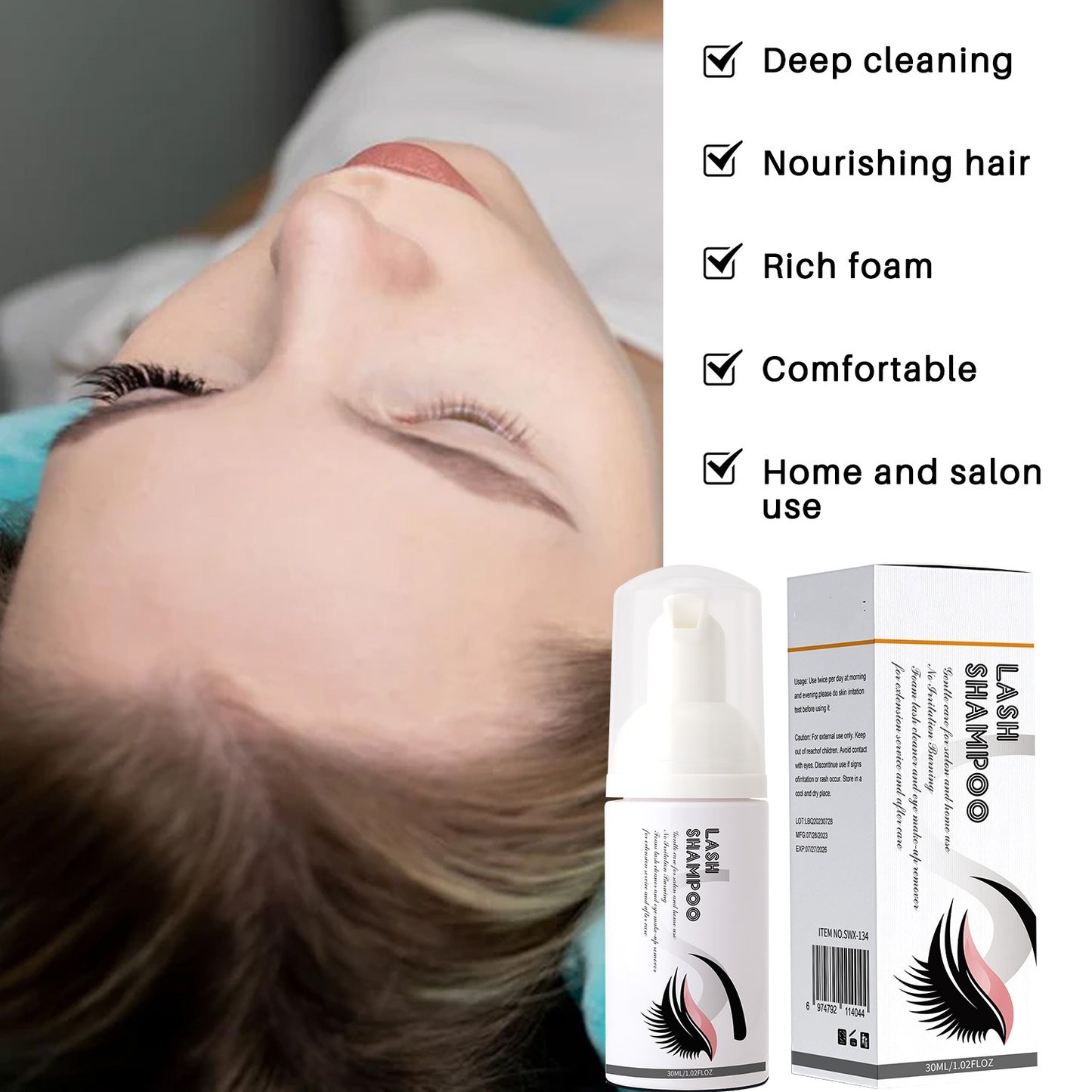Professional Natural Moisturizing Eyelash Shampoo Manufacturer