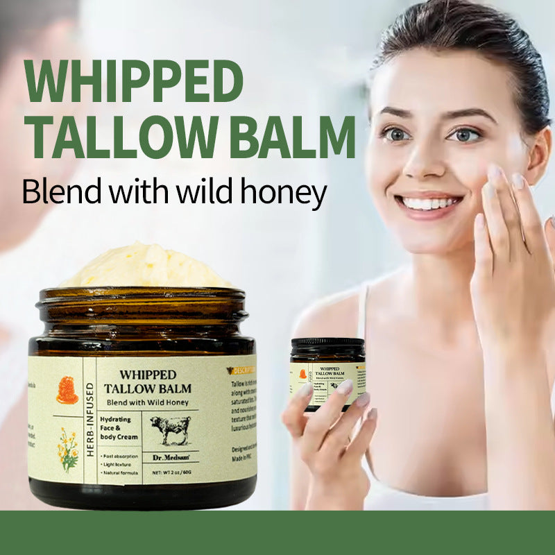 OEM Hydrating Face Cream, Whipped Organic Moisturizer Beef Tallow Honey Balm for Skin