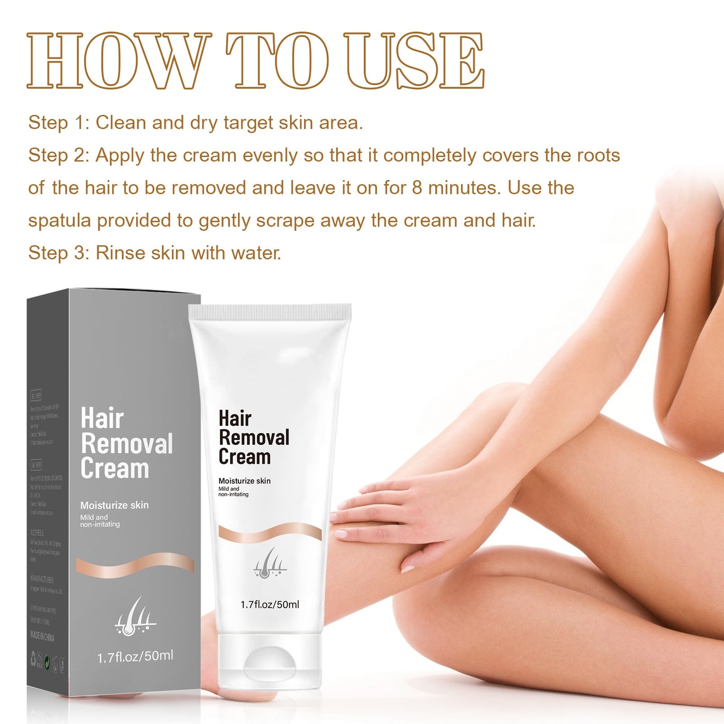 Private Label Hand Leg Hair Loss Depilatory Cream Removal Armpit Permanent Hair Removal Cream