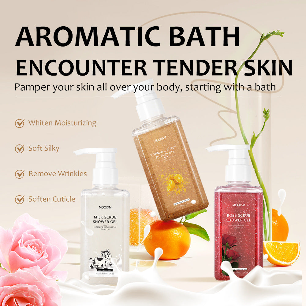OEM Brightening Balancing Shower Gel Purifying Rose Milk Body Wash
