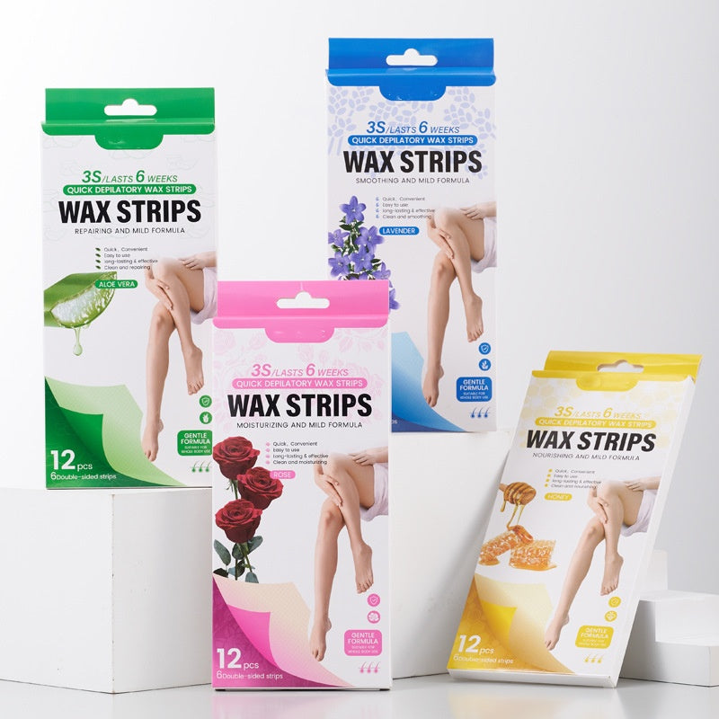 Custom Design Hair Removal Wax Strips Depilatory Body Wax Strips For Legs Arms