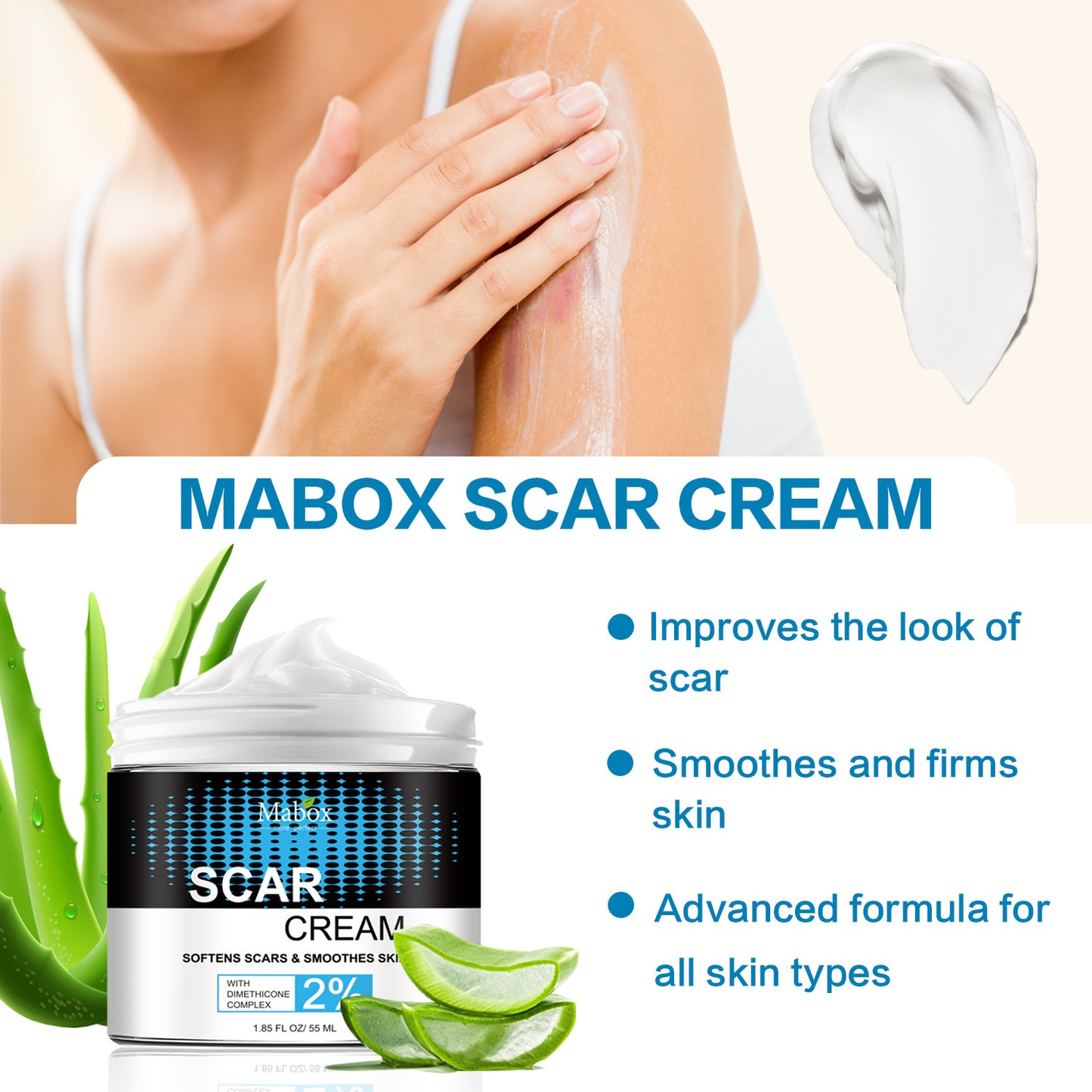 Hot Selling Smoothing Skin Moisturizer Repairing Soften Scar Cream