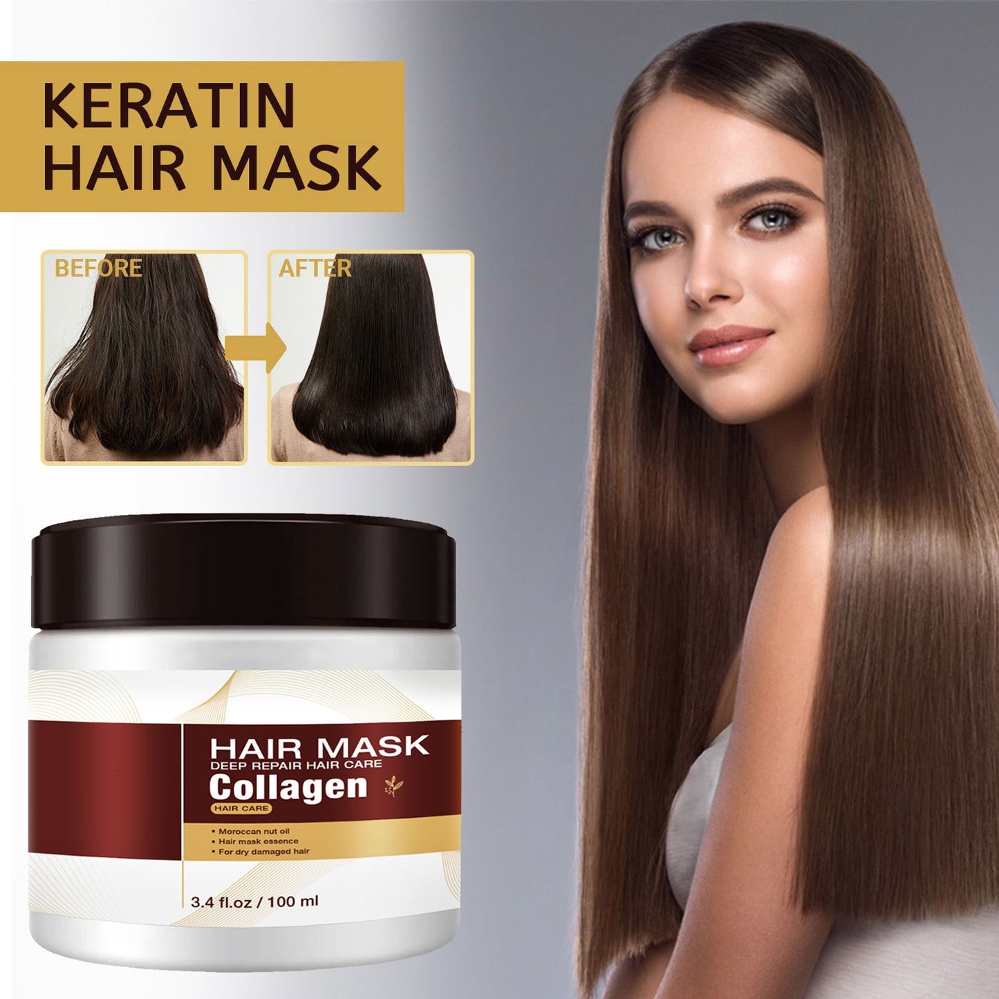 OEM Repair Split Ends Deep Conditioning Mask Brighten Hair Mask for Low Porosity Hair