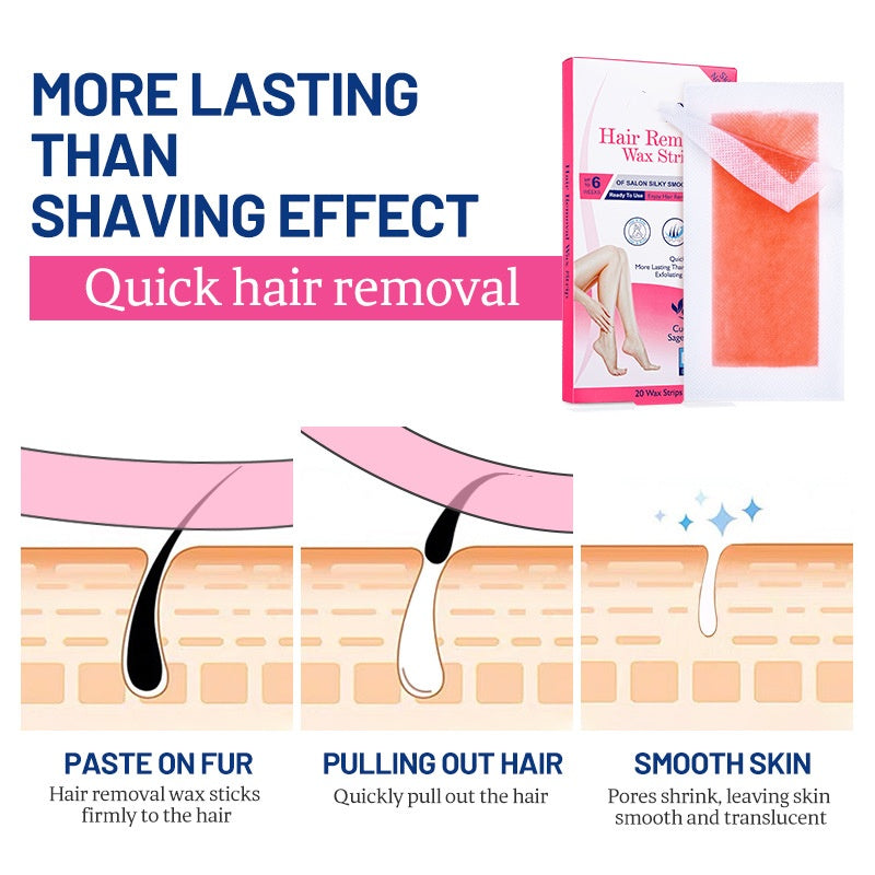 OEM Double Sided Tape Body Hair Removal Waxing Cream Papers Beard Body Hair Remover Wax Strips