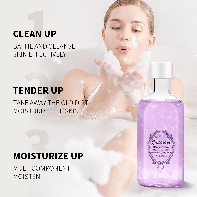 Natural Shower Gel Nourishing Moisturizing Body Wash Lavender Shower Lotion