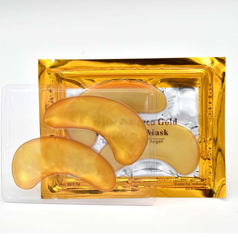 Hot Selling Anti Aging 24K Golden Crystal Collagen Gel Pads Under Eye Mask