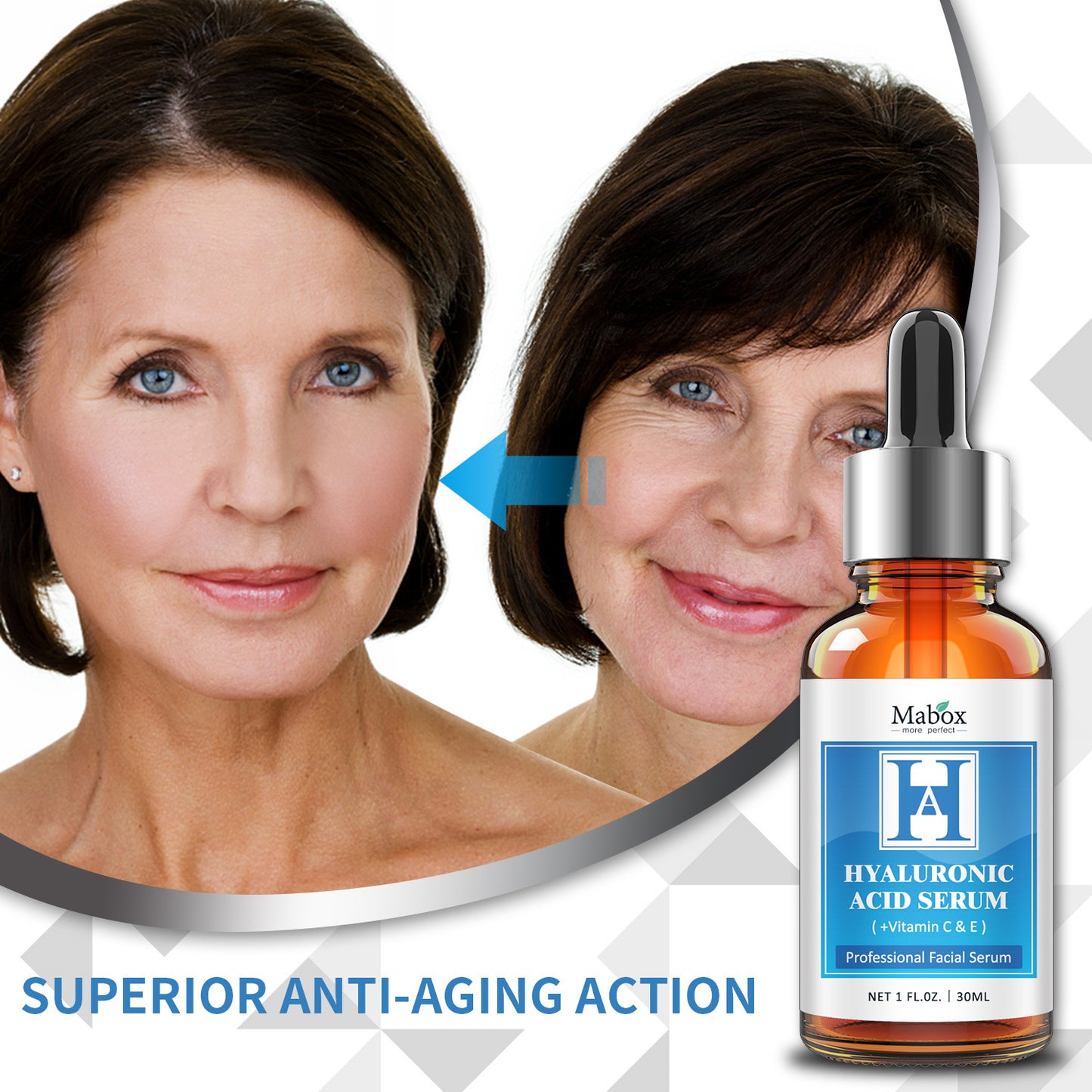Free Design Brightening Facial Serum Vitamin C Nourishing Hyaluronic Acid Serum for Face