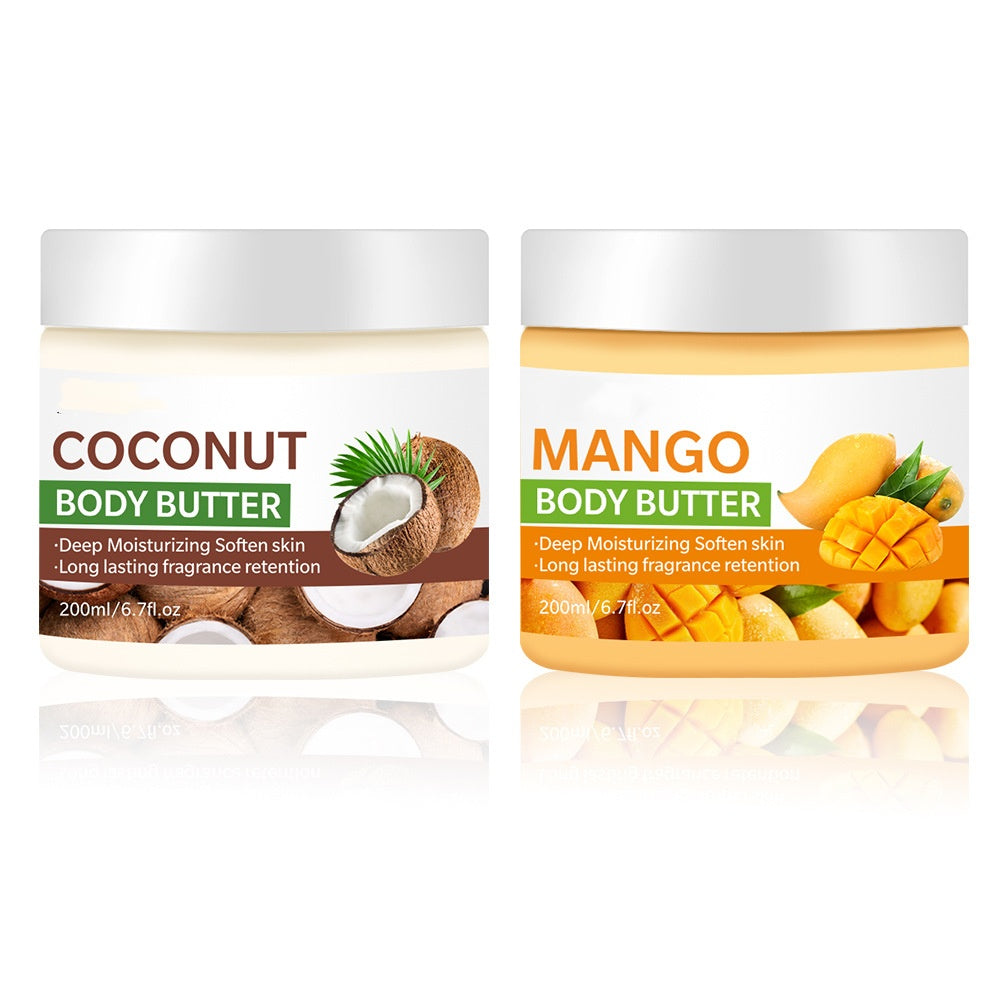 Wholesale Vegan Moisturizer Coconut Lightening Cream Mango Body Butter