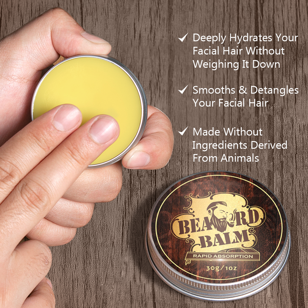 Private Label Beard Care Conditioner Deep Moisturizing and Softer Beard Wax Natural Beard Balm for Men