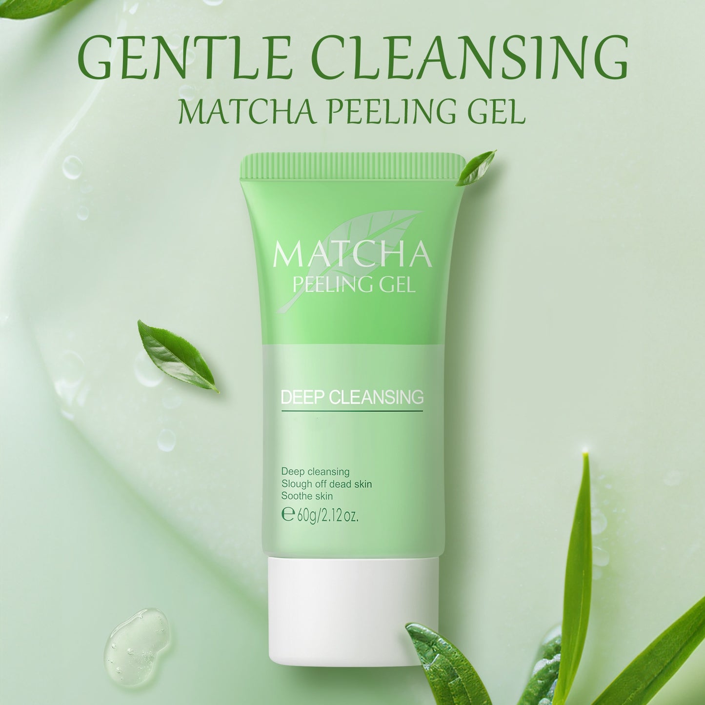 Customized Purifying Exfoliating Matcha Gel Adults Female Face and Body Refreshing Peeling Gel