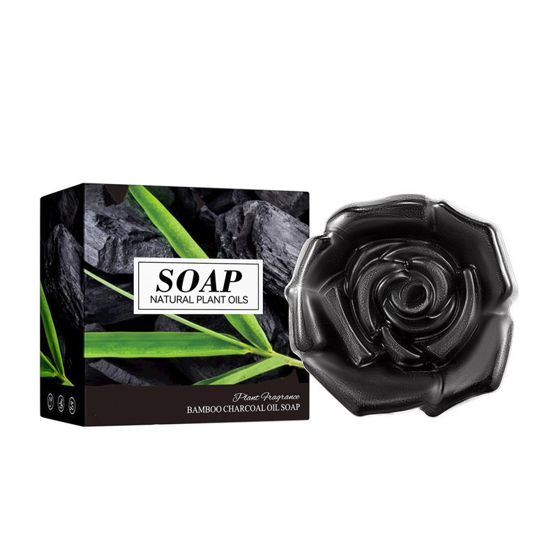 OEM Bamboo Charcoal Handmade Shampoo Bar Soap Deeply Cleans Scalp Black Soap