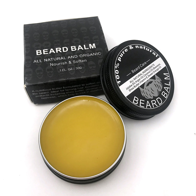 Custom Logo Beard Butter Softener Moisturizer Beard Styling Wax Tallow Beard Balm For Men