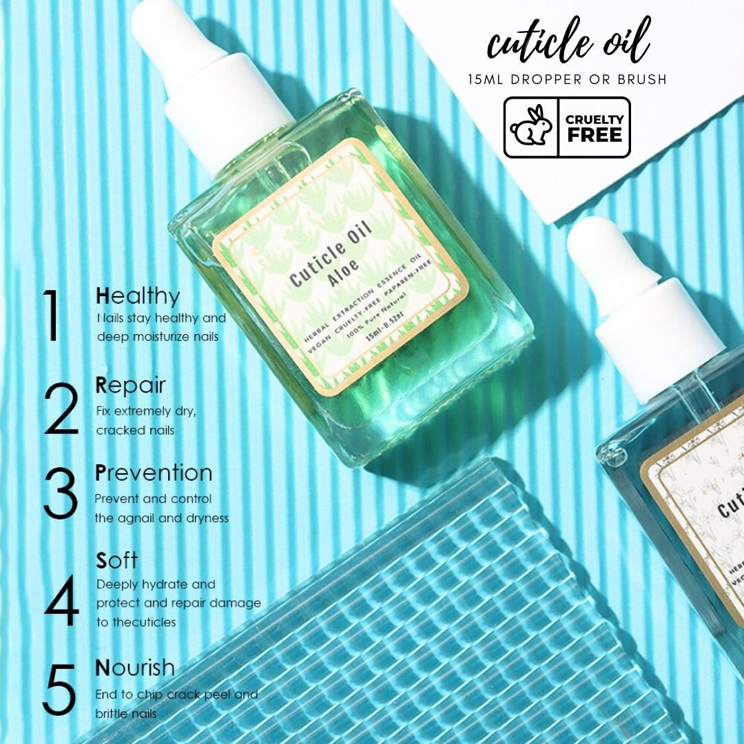 Organic Jojoba Cuticle Oil Collection Multiple Flavor Nourish Fingernail Oil for Cuticles and Nails