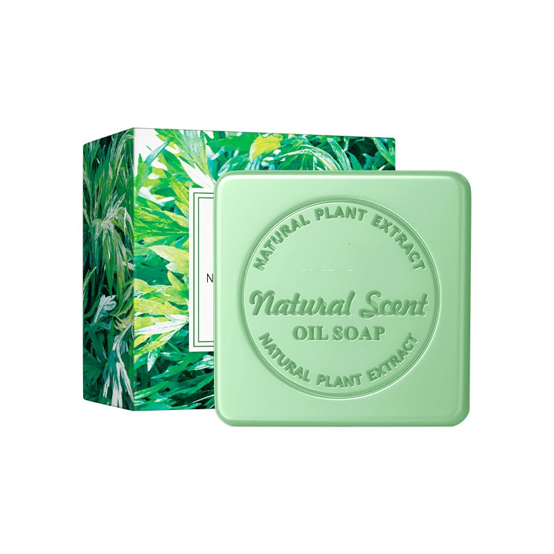 Hot Sell Wormwood Essential Oil Soap Soothing Handmade Soap For Oily Skin