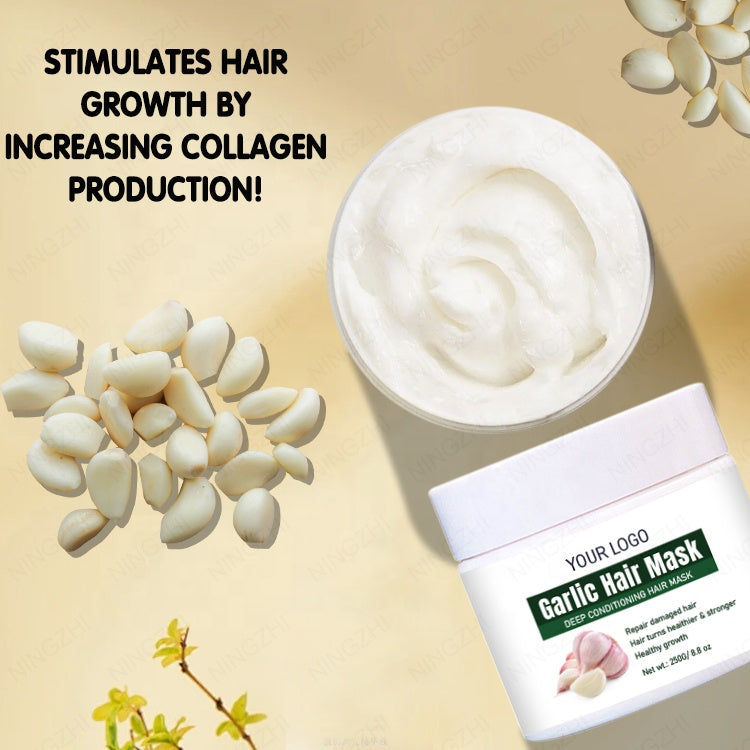 Homemade Hair Treatment Deep Conditioning Garlic Frizzy Hair Mask for Dry Hair