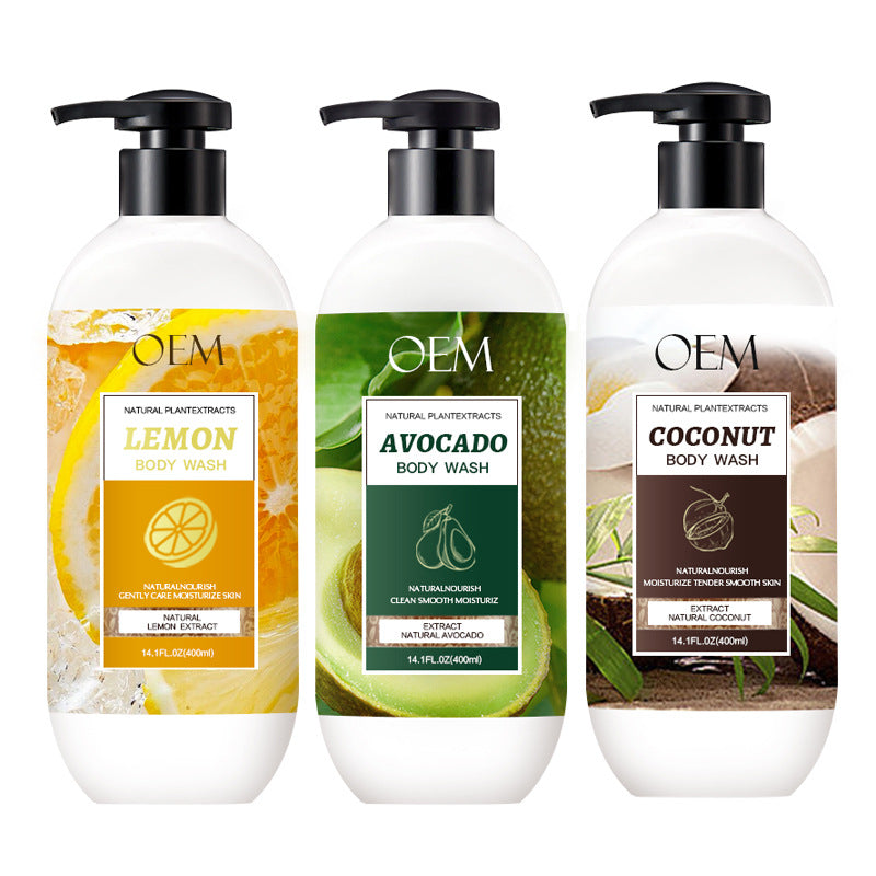 Wholesale Skin Exfoliating Whitening Foam Coconut Body Wash Avocado Shower Gel