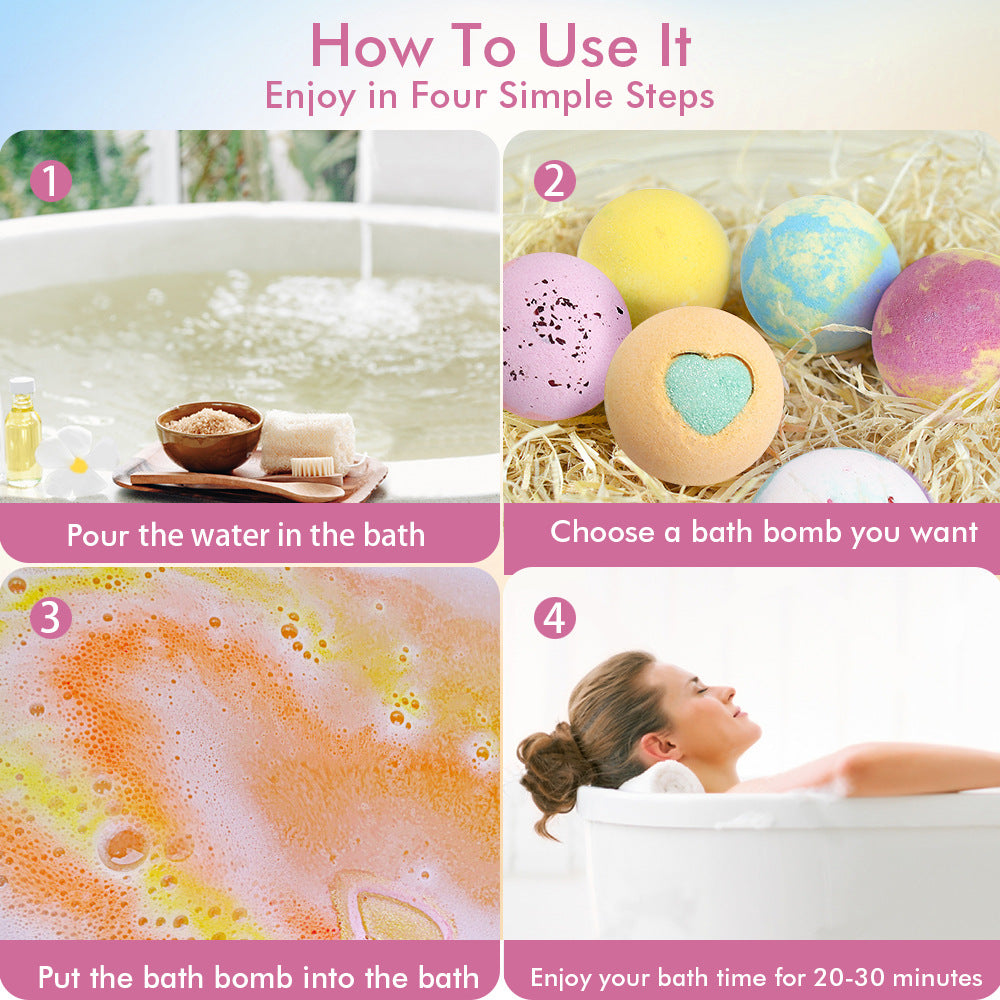 Christmas Gift Box 12 Pack Bathbombs Moisturizing Bubble Bath Fizzies Kit