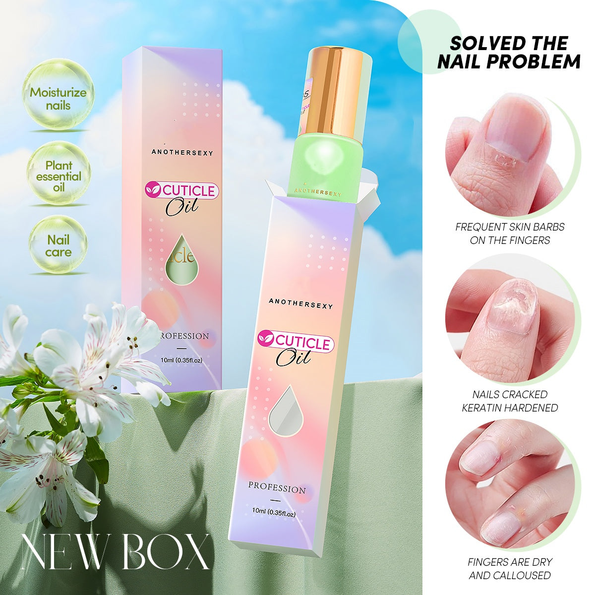OEM Lavender Cuticle Oil Moisture Lemon Nail Strengthening Nutrition Roller Oil For Nail Protection