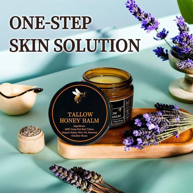 Wholesale Organic Hydrating Whipped Beef Tallow Face Moisturizer with Raw Honey and Beeswax
