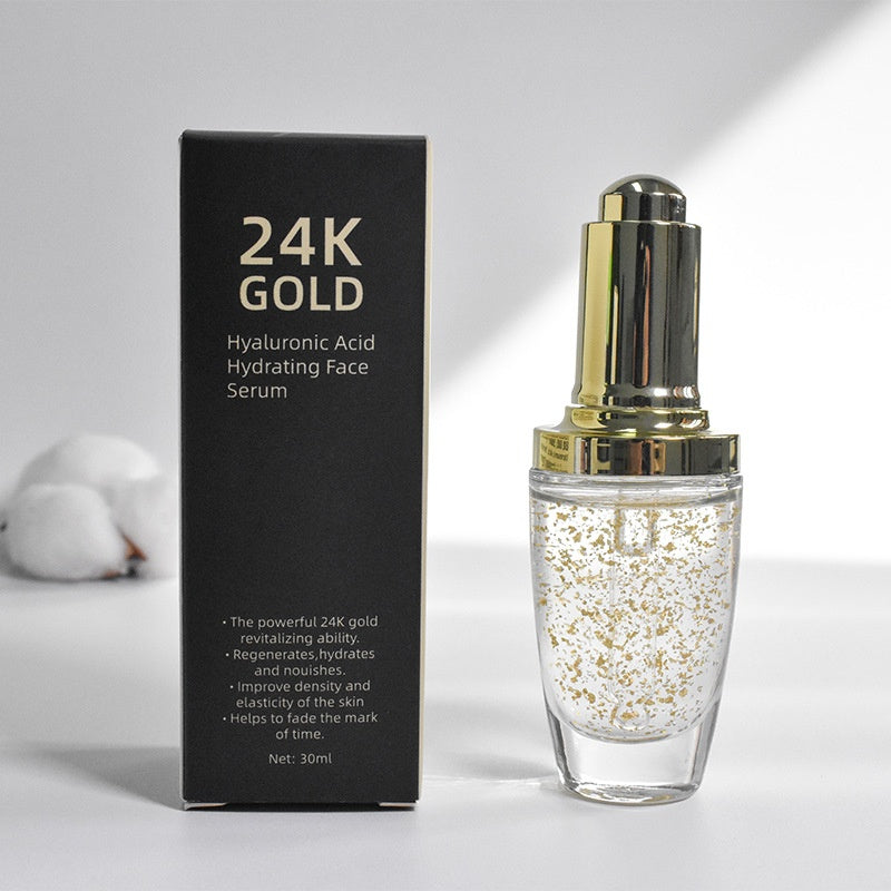 OEM Anti Aging Brightening Collagen Serum Anti Fading 24k Gold Serum With Vitamin C